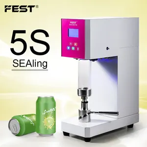 FEST Manual Aluminum Beverage Beer Tin Sealer Seamer Machines 500/650ml Plastic Pet Bottle Lid Cafe Can Coffee Sealing Machine