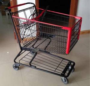 Chariot de courses Technibilt 6240 de style américain, largeur 25 pouces, revêtement poudré, 180L, chariots de courses pour supermarchés - Product Image 2