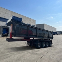 4-axis Customizable Black U-shaped Steel Dump Semi-trailer with 80t Payload New 12r22.5 Tires for Bulk Goods Transport