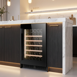 NE-403D-12 Dual Temperature Zones 34 Bottle <b>Compressor</b> Touch Control Frost Free Wine Cooler Refrigerator - Product Image 2