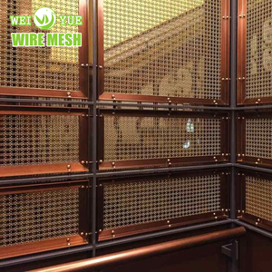 Kiến Trúc Trang Trí Crimped Phẳng Dây Dệt Kim Loại Lưới Cắt Cho Nội Thất Tường Trang Trí Tủ Tấm Cầu Thang Bảo Vệ - Product Image 6