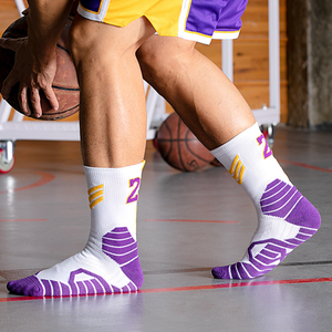 High Quality All-star Jacquard <strong>Basketball</strong> Mid-tube Breathable Knitted Sports Socks for Adults, Men and Children - Product Image 6