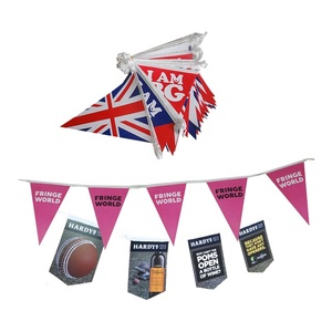Nhà Máy flagline biểu tượng tùy chỉnh nhiều màu PE PVC an toàn nhựa tam giác pennant biểu ngữ <span class=keywords><strong>Bunting</strong></span> với dây dòng chuỗi <span class=keywords><strong>Bunting</strong></span> cờ - Product Image 4
