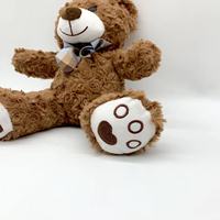 Ours en peluche bouclé personnalisé, jouet en peluche doux, adorable poupée ours avec nœud papillon, cadeau pour enfants, fabricant OEM ODM