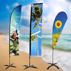 Nueva Bandera Popular de Poliéster 100% para Carretera o Playa, Estilo Guirnalda, Forma de Lágrima, Pluma o Rectángulo, con Asta de Fibra de Vidrio - Product Image 6