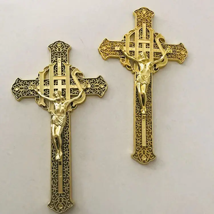 F-Jezus 2 # Nieuwe Goedkope Groothandel Funeral Decoraties Plastic Coffin Cross Amerika Stijl Jesus Cross Kruisbeeld Voor Bier