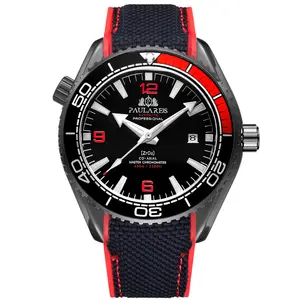 Paulareis के लिए 2022 नई घड़ी पुरुषों स्वचालित यांत्रिक रबर का पट्टा शैली ऑरेंज नीले, लाल Rotatable Bezel क्लासिक घड़ी