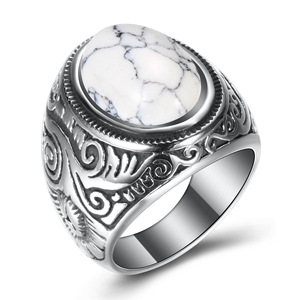 Bagues pour hommes en agate, bijoux turcs tendance, vente chaude, vintage, naturelles, écologiques, pierres précieuses noires - Product Image 4