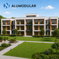 Bâtiment scolaire préfabriqué modulaire en structure acier, revêtement en aluminium, entièrement mobilier, clé en main pour projets éducatifs