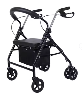 Elderly Wheelbarrow Can Sit Folding <strong>Mobility</strong> Help Shopping Cart for the Elderly Four Wheel Anti-fall Can Push Soft <strong>Chair</strong> - Product Image 1