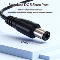 Adaptateur USB DC 55 mm avec 8 connecteurs différents, câble de charge haute puissance 5V/9V/12V pour routeur, modem optique, câble de suralimentation en cuivre étamé