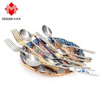 Peralatan Masak Modern Zagumi Grosir Set Peralatan Makan Granit Aluminium Grosir Pabrik Stok Ekspor Massal