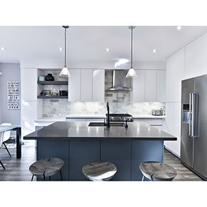 <span class=keywords><strong>Prodeco</strong></span>-manija dorada americana, madera de vidrio brillante, moderna, puerta Pa, cajón, armario de cocina - Product Image 2