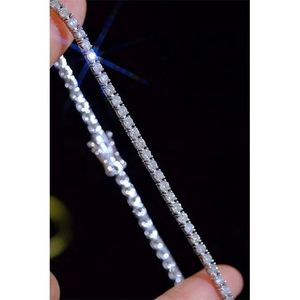 Xinfly 18k White <b>Solid</b> Gold Square 3.0ct SI FG Natural Diamond Tennis <b>Bracelet</b> - Product Image 5