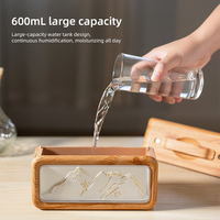 Humidificateur de montagne de neige à brume fraîche USB ultrasonique portable de bureau avec veilleuse LED pour la maison, l'hôtel et le bureau.
