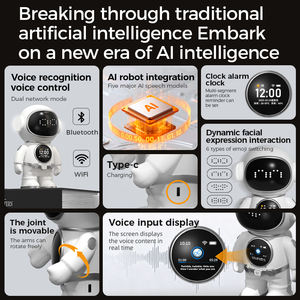 DeepSeek Doubao, Robot Educativo con IA, Conversación Inteligente, Compañero <span class=keywords><strong>de</strong></span> <span class=keywords><strong>Chat</strong></span>, Altavoz, Reloj Despertador, Control por Voz, WIFI para el Aprendizaje - Product Image 4