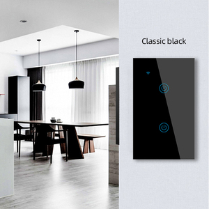 SLS 2 Gang Smart Wall <strong>Touch</strong> <strong>Switch</strong> US Standard PC Material <strong>Single</strong> Pole Interruptor WiFi Remote Control Alexa Compatibility 250V - Product Image 2