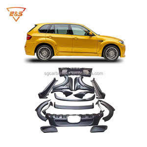 Kit de Carrocería Estilo <span class=keywords><strong>HM</strong></span>, Parachoques de Material FRP, Faldones Laterales, Alerón, para BMW X6 E71 08-15, Actualización a Estilo <span class=keywords><strong>HM</strong></span> - Product Image 1
