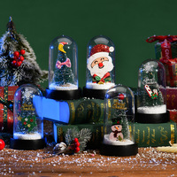 Décoration de Noël LED créative en plastique avec scène de neige pour table, en promotion