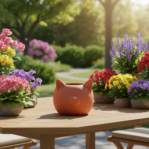 Vases, bols, pots, conteneurs, bocaux et boîtes <span class=keywords><strong>en</strong></span> <span class=keywords><strong>terre</strong></span> <span class=keywords><strong>cuite</strong></span> faits à la main, design moderne, pour bougies de Noël <span class=keywords><strong>en</strong></span> forme de chat, pour la maison, vente <span class=keywords><strong>en</strong></span> gros - Product Image 5