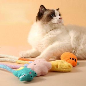 Jouet interactif pour animaux de compagnie en coton écologique : Corde à mâcher pour chien et chat, bâtonnet en peluche et corde à mâcher en peluche avec herbe à chat pour chats - Product Image 6