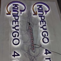 Letras Retroiluminadas de Acero Inoxidable 304 Pintadas en Morado Personalizadas |   Letrero Acrílico Esmerilado con Impresión UV