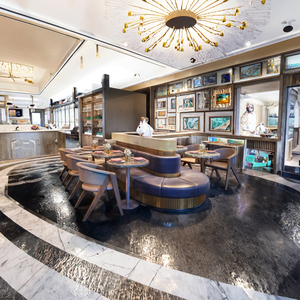 Luxury Modern Cafe Interior Design Wood Restaurant Booth Seating <strong>Sofa</strong> Coffee Shop Chair Table Set for Bar or <strong>Cafeteria</strong> - Product Image 2