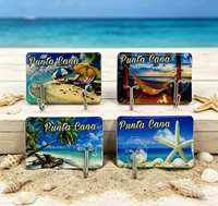 Support photo rectangulaire personnalisé en EVA et résine époxy pour fleurs, idéal pour la plage, le vélo, la planche de surf, les souvenirs de voyage, cadeau, vente en gros Punta Cana