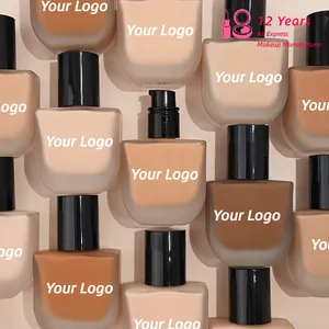 Erstellen Sie Ihr eigenes Marken-Makeup mit dem Bestseller Liquid Foundation mit hoher Abdeckung für alle Schatten und veganes Mittel