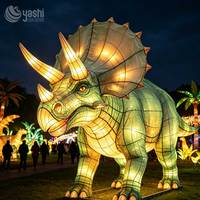 Lanternes d'animaux en forme de dinosaures pour l'extérieur, lanternes de festival pour la décoration extérieure à long terme dans les parcs et les sites touristiques