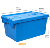 Grands bacs à fruits pliables en plastique pour entrepôt, caisses de stockage personnalisées empilables sur palette