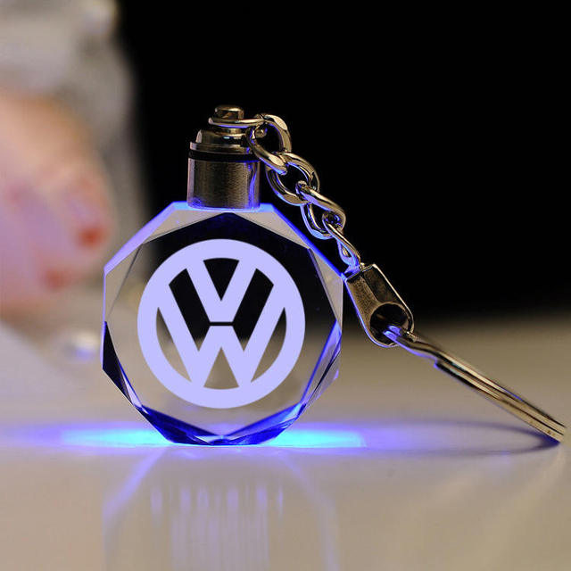 Custom Key Holder Key Chain Holder Led Crystal Keychain Led Light 3d Laser Engraved logo Crystal 3d Laser Engrave Keyholder