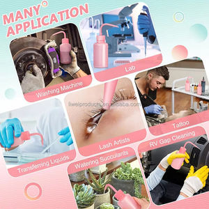 Botella <span class=keywords><strong>de</strong></span> Plástico Multifuncional <span class=keywords><strong>de</strong></span> 250 ml con Boca Estrecha Curva, Botella <span class=keywords><strong>de</strong></span> Lavado para Laboratorio, Jardinería, Uso en Belleza y Pestañas, en Oferta - Product Image 6