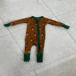 Ropa Infantil, Nuevo Estilo, Mono de Fibra de Bambú, Mameluco con Estampado Completo para Bebé, Pijama de Manga Larga - Product Image 2