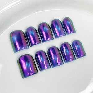<span class=keywords><strong>Uñas</strong></span> postizas acrílicas 3D de pato, cortas y cuadradas, hechas a mano, 10 unidades, de diseño, <span class=keywords><strong>para</strong></span> aplicación fácil, al por mayor - Product Image 1