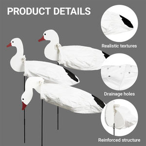 Décoys <span class=keywords><strong>de</strong></span> <span class=keywords><strong>chasse</strong></span> réalistes en forme <span class=keywords><strong>de</strong></span> chaussettes d'oie avec piquets <span class=keywords><strong>de</strong></span> sol stables, corps mats anti-reflets et 12 pièces en stock - Product Image 3