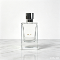 Botol Parfum Mini Kaca 50ml dengan Pompa Semprot, Logo Custom Mewah, Sablon, dan Kosong