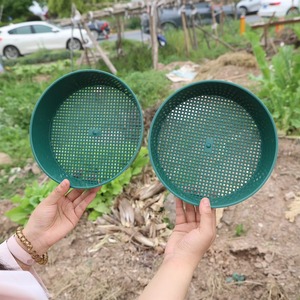 Tamis à terre rond en plastique, tamis de jardinage, plateau de tamisage portable pour terreau et pierres, filtre à pierres, pour jardinage domestique et plantes - Product Image 6