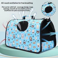 Sac à dos de luxe grande capacité pour animaux de compagnie en tissu Oxford, sac de transport pour chat, bandoulière, pliable, respirant, pour petits animaux, pour les sorties