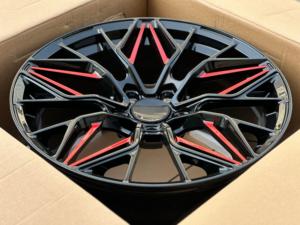 Cerchi Forgiati Neri Lucidi con Dettagli <span class=keywords><strong>Blu</strong></span> 18 19 20 21 22 Pollici PCD 5x100 5x112 5x120 per Auto Passeggeri, Cerchi per Audi RS - Product Image 4