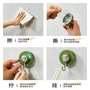 Gancho de Succión Estilo Nórdico, Gancho Individual con Capacidad de Carga de 3-5 kg, Material ABS, Gancho de Pared para Cocina y Baño, Sin Necesidad de Perforación - Product Image 4