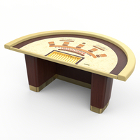Table de Blackjack de Luxe Ronde en Bois de Qualité Supérieure, Personnalisée, de Grade Casino, pour la Vente en Gros