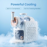 Máquina para Hacer Helados Multifuncional de Sobremesa, Sin Necesidad de Precongelación, 7 Programas Preestablecidos para Helado Suave, Granizados y Batidos
