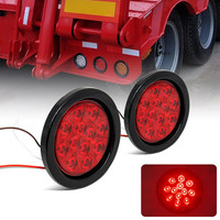 Feux de freinage arrière ronds rouges de 4 "à 12 LED 12V pour camion remorque