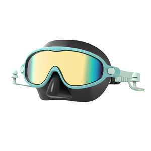 Lunettes de natation pour enfants à large champ de vision, sangle tressée réglable, protection UV, étanches, avec <span class=keywords><strong>bouchons</strong></span> <span class=keywords><strong>d</strong></span>'<span class=keywords><strong>oreilles</strong></span> - Product Image 1
