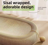 Grattoir pour chat en sisal extra large avec bac et nid, résistant à l'usure, toutes saisons