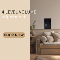 Sonnette de porte numérique sans fil 130M AC 110-240V à installation facile, longue durée de vie, pour maison, villa, appartement, avec 38 mélodies et prise de batterie