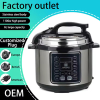 Cuisinière électrique multifonctionnelle 6L, multicuiseur, cuiseur à riz commercial avec cuve intérieure en aluminium, appareils de cuisine