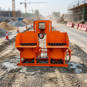 Mezcladora de concreto de doble cilindro, tambor mezclador de cemento de 9.2 kW, equipada con funciones de filtración automática y descarga de tres vías - Product Image 4