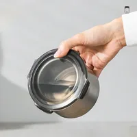 Conteneur alimentaire en acier inoxydable, réservoir hermétique, boîte de rangement pour grains de café, collations, feuilles de thé, organisateur, accessoires de cuisine